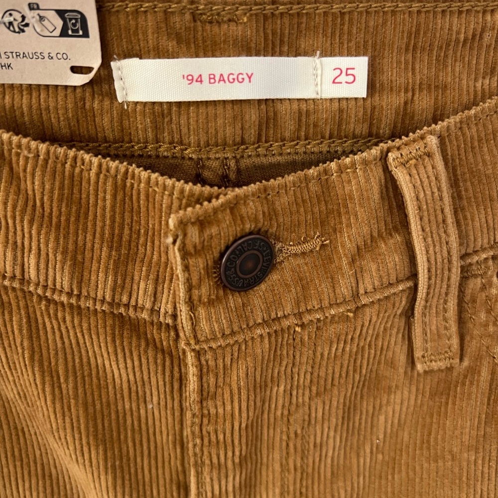 Levi's® Jeans - Dijon Mid-Rise '94 Baggy Corduroy Straight NWT sz 25, 29 - Picture 7 of 10